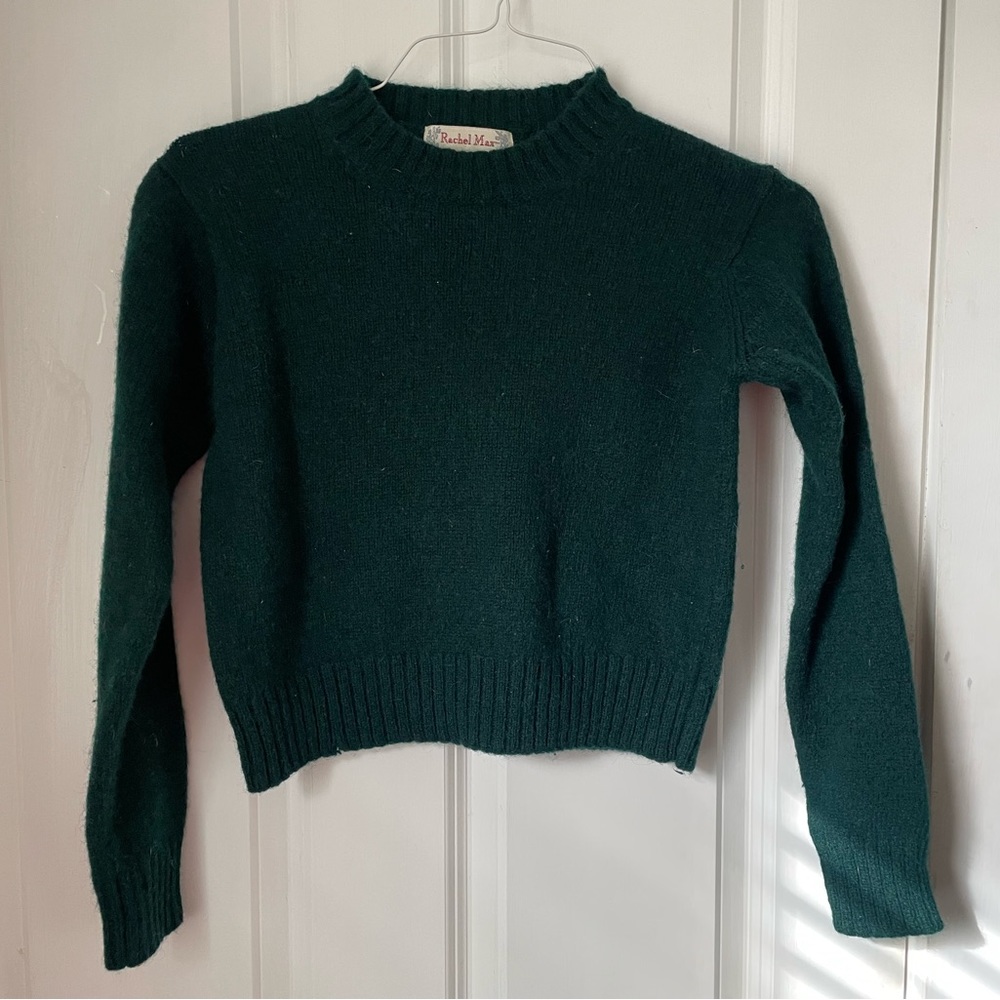 Forest green 100% wool women’s long sleeve shirt.